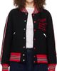 NEEDLES NEEDLES Black Deconstructed Letter Bomber Jacket - 1