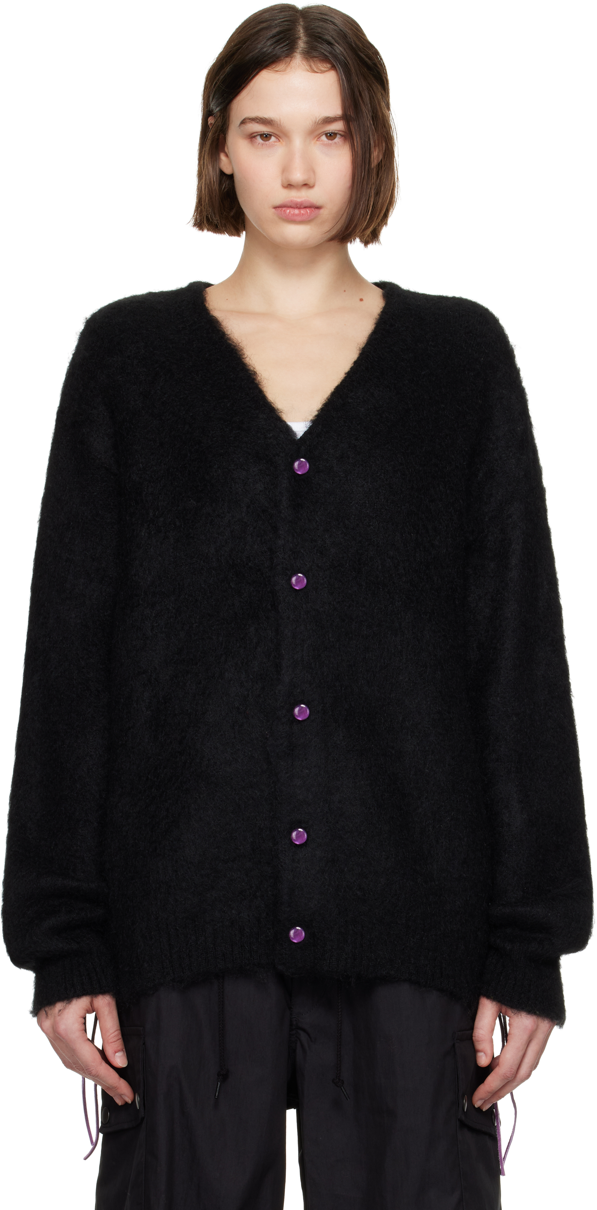 NEEDLES - Black EP Mohair Cardigan