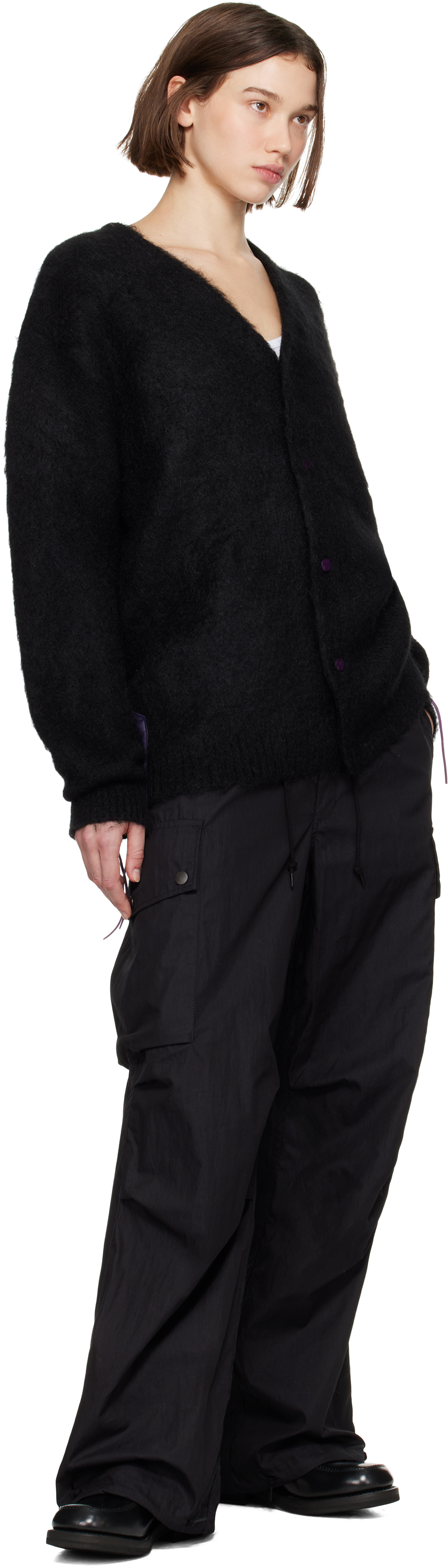 NEEDLES - Black EP Mohair Cardigan