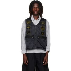 NEEDLES NEEDLES Black Papillon Jacquard Radio Vest