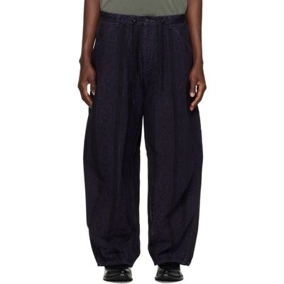 NEEDLES NEEDLES Black Python Jacquard H.D. Painter Jeans
