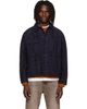 NEEDLES NEEDLES Black Python Jacquard Short Denim Jacket - 1