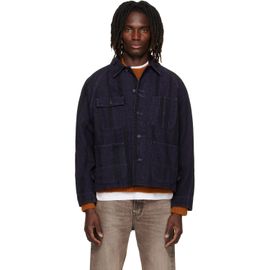 NEEDLES NEEDLES Black Python Jacquard Short Denim Jacket