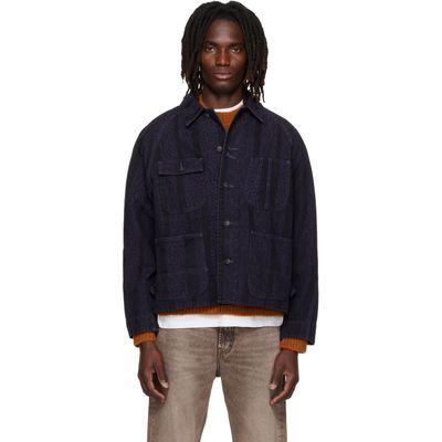 NEEDLES NEEDLES Black Python Jacquard Short Denim Jacket