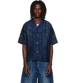 NEEDLES NEEDLES Blue Plaid Jacquard Cabana Shirt