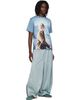NEEDLES NEEDLES Blue Poly Smooth H.D. Track Pants - 4
