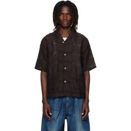 NEEDLES NEEDLES Brown Plaid Jacquard Cabana Shirt
