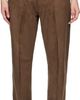 NEEDLES NEEDLES Brown Straight Faux-Suede Pants - 1
