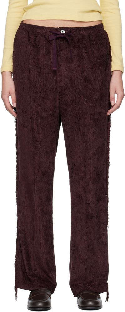 NEEDLES NEEDLES Burgundy Fringe String Lounge Pants