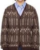 NEEDLES NEEDLES Burgundy Mohair Geometric Cardigan - 1