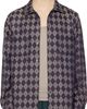 NEEDLES NEEDLES Gray & Burgundy Open Collar Shirt - 1