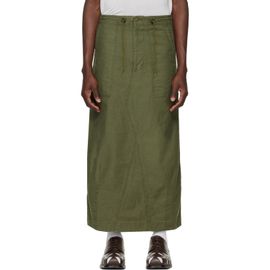 NEEDLES NEEDLES Khaki Back Sateen String Fatigue Skirt