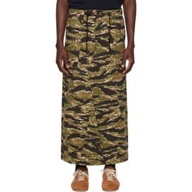 NEEDLES NEEDLES Khaki Cotton Ripstop Camo String Fatigue Skirt