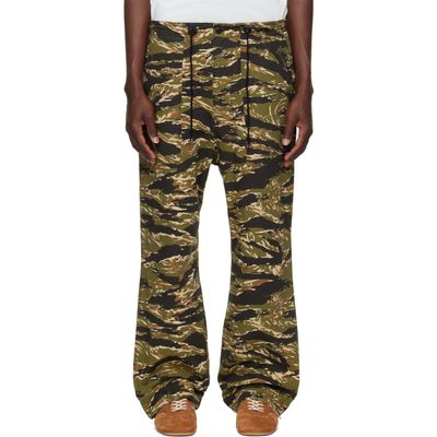NEEDLES NEEDLES Khaki Cotton Ripstop Camo String Fatigue Trousers