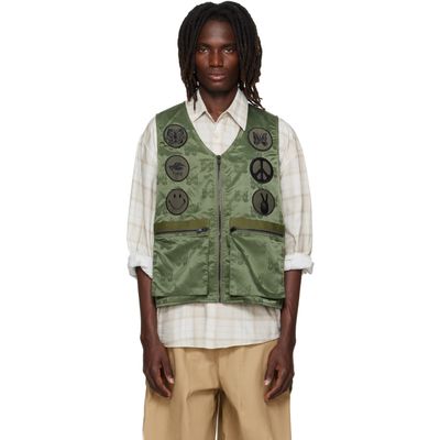 NEEDLES NEEDLES Khaki Papillon Jacquard Radio Vest