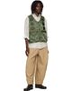 NEEDLES NEEDLES Khaki Papillon Jacquard Radio Vest - 4
