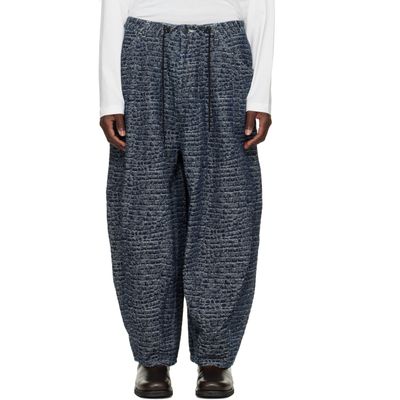 NEEDLES NEEDLES Navy Crocodile Jacquard H.D. Painter Jeans