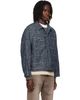 NEEDLES NEEDLES Navy Crocodile Jacquard Short Denim Jacket - 2