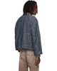 NEEDLES NEEDLES Navy Crocodile Jacquard Short Denim Jacket - 3