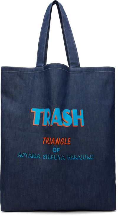 NEEDLES NEEDLES Navy Large Grocery Denim Tote