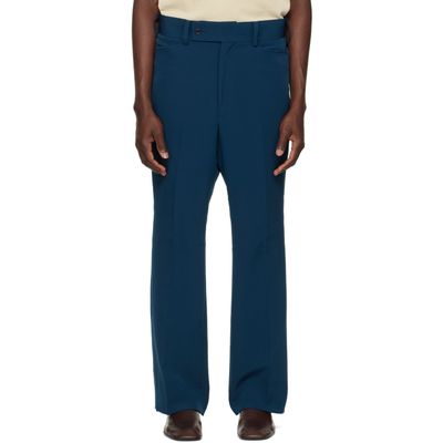 NEEDLES NEEDLES Navy Poly Light Double Cloth Boot-Cut Trousers