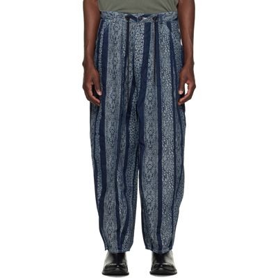 NEEDLES NEEDLES Navy Python Jacquard H.D. Painter Jeans