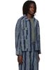 NEEDLES NEEDLES Navy Python Jacquard Short Denim Jacket - 2
