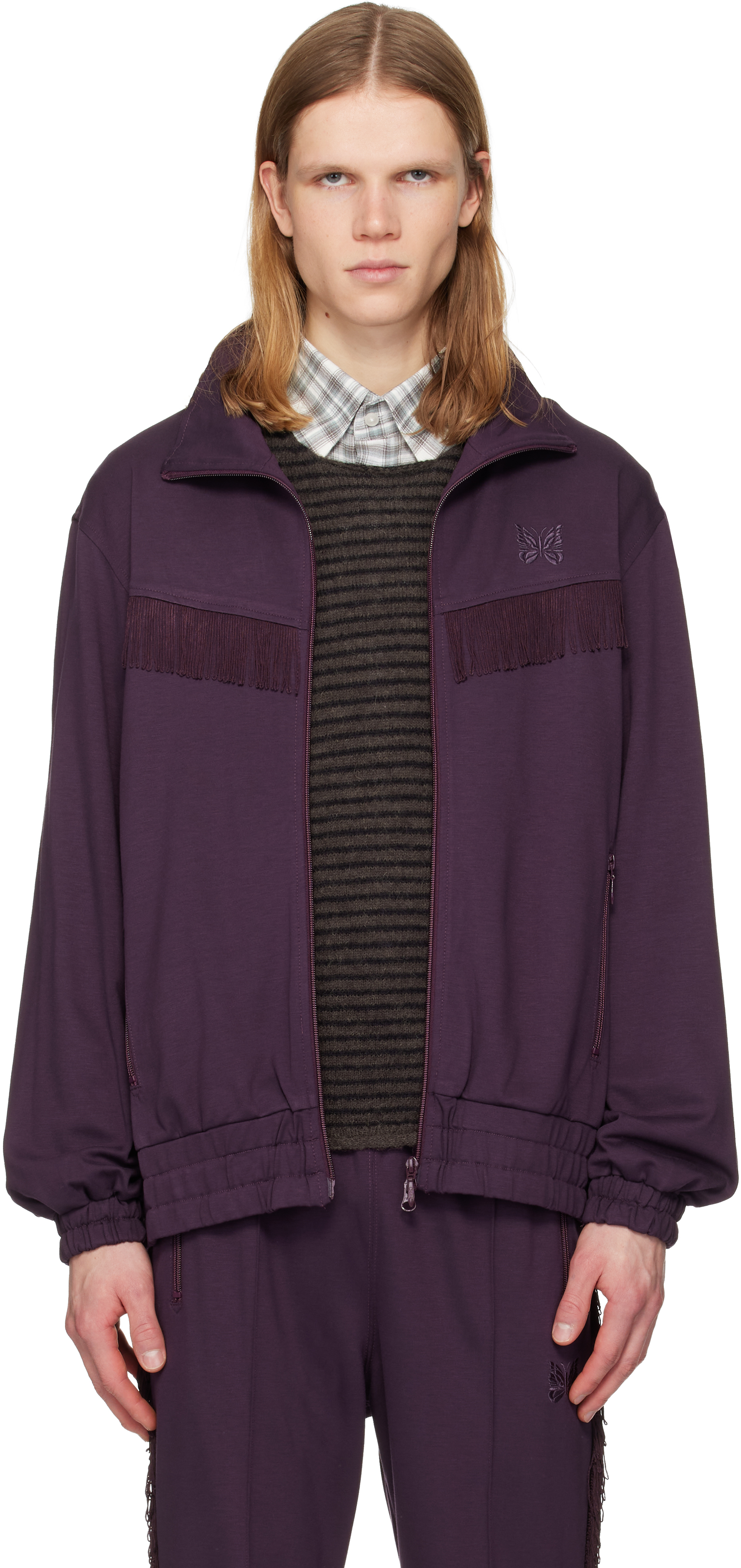 NEEDLES - Purple Fringe Track Jacket