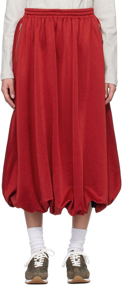 NEEDLES NEEDLES Red Balloon Track Midi Skirt
