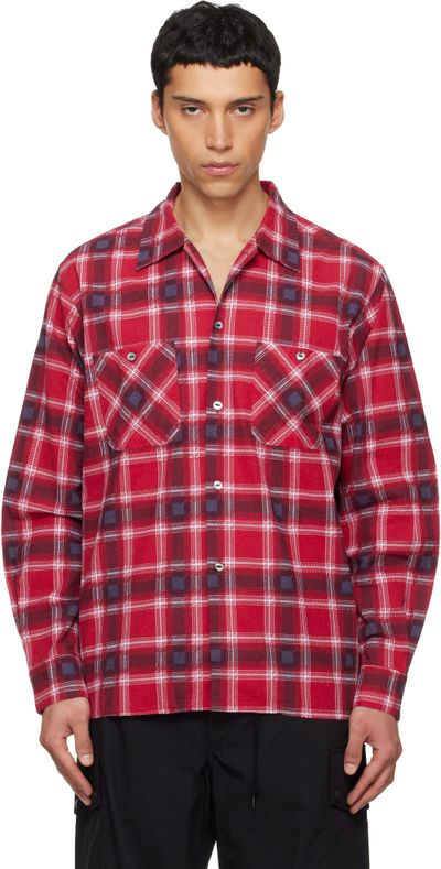 NEEDLES NEEDLES Red One-Up Printed Flannel Shirt