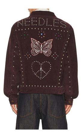 Needles Needles Studded Jean Jacket 14W Corduroy