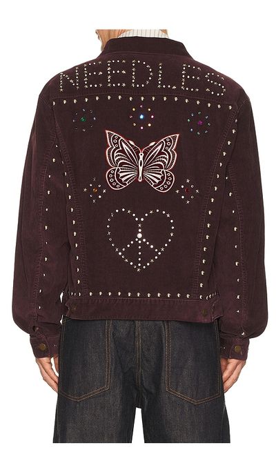 Needles Needles Studded Jean Jacket 14W Corduroy