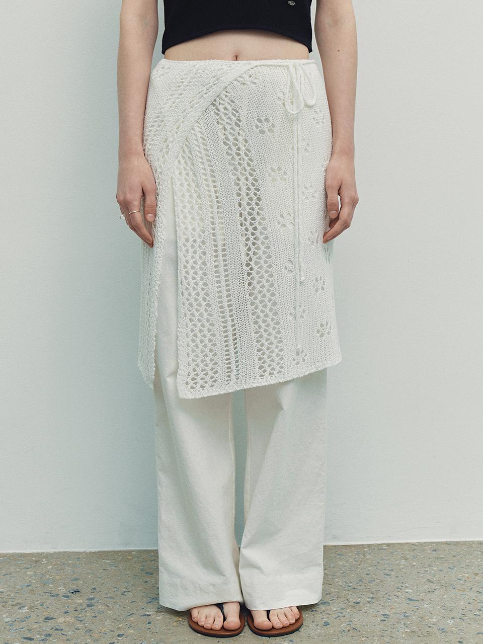 Neev Airy Mesh Layered Wrap Skirt
