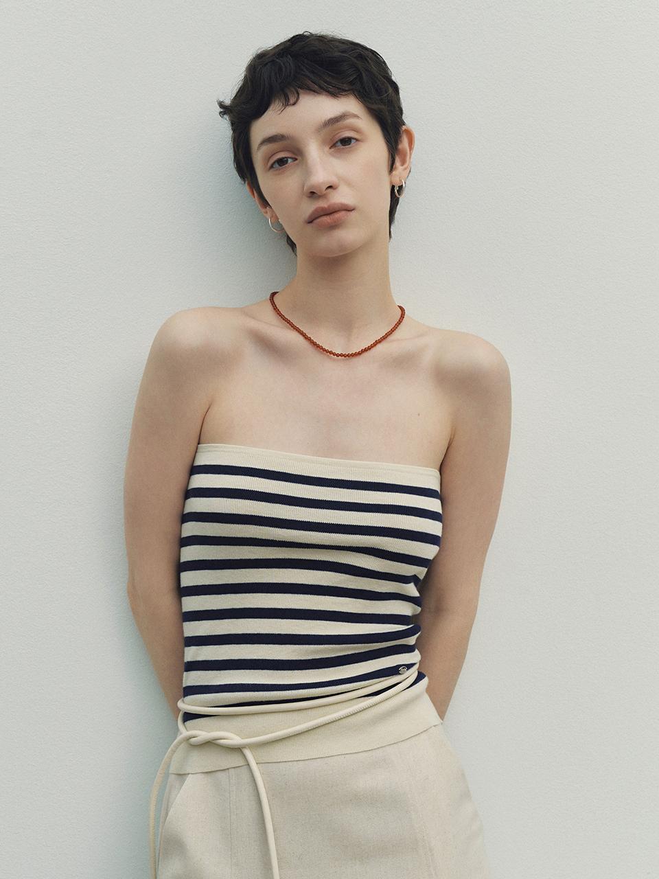 Neev Contrast Stripe Tube Top