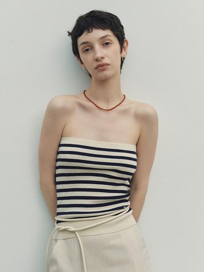 Neev Contrast Stripe Tube Top