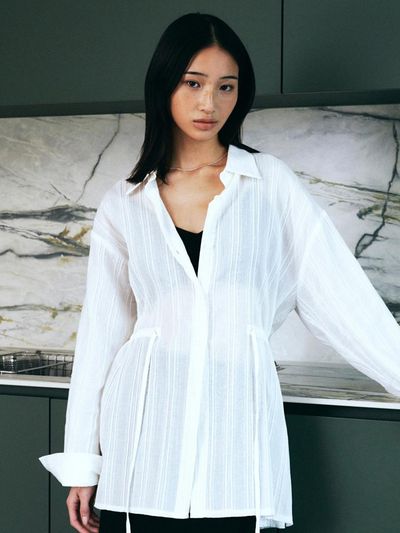 Neev Cotton Stripe Drawstring Shirts