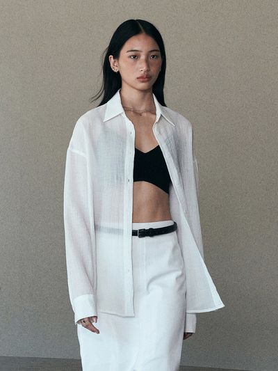 Neev See-Through Crinkle Shirts