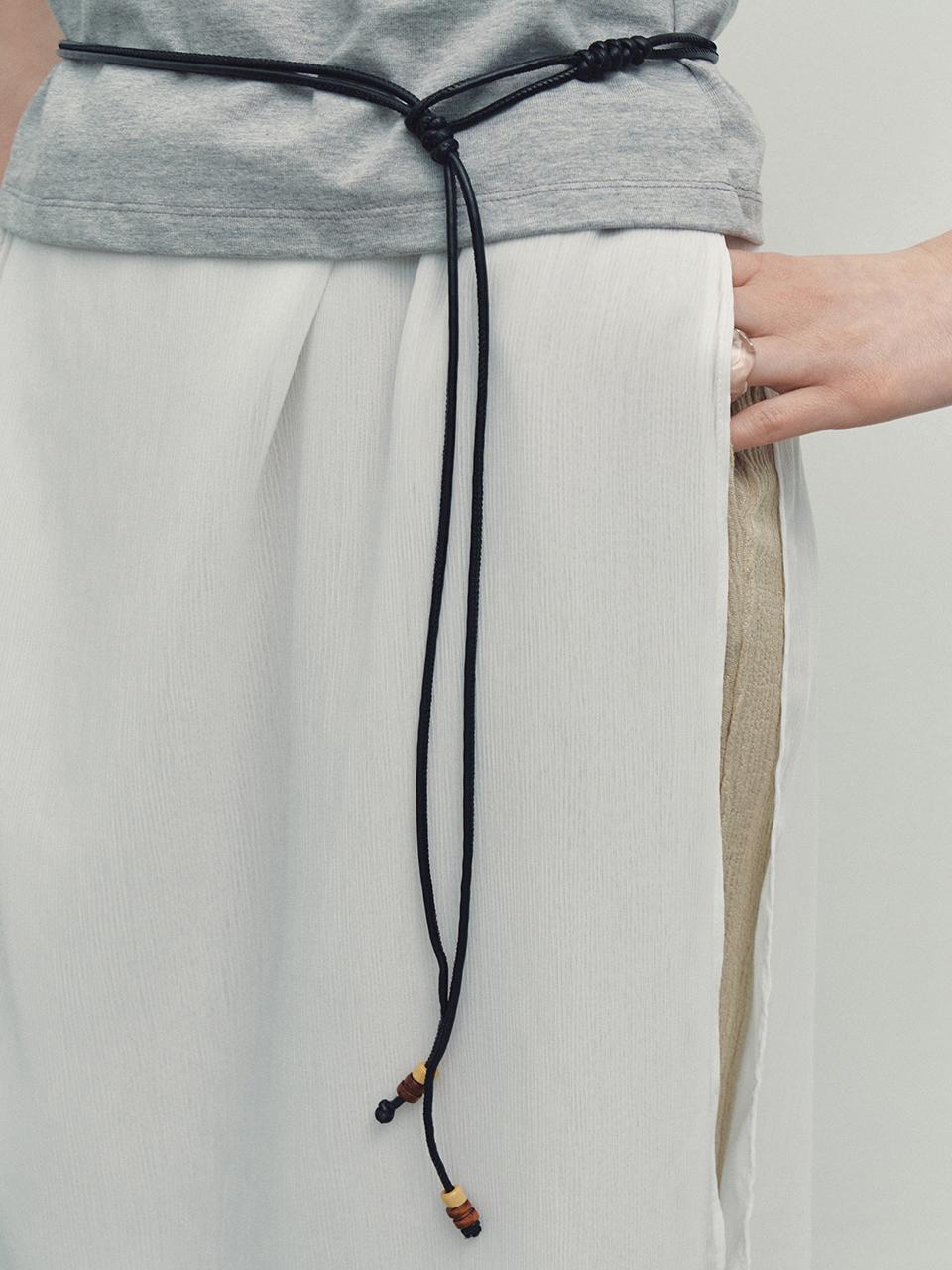 Neev Wood Ring Strap Belt_Black