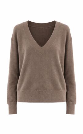 Negative Negative Waffle Knit Deep V