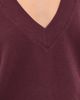 Negative Negative Waffle Knit Deep V Pullover Garnet - 6
