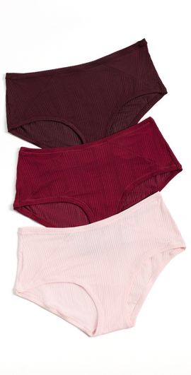 Negative Negative Whipped Boy Shorts 3 Pack Crush