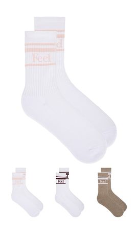 Negative Underwear Negative Underwear Feel Good Varsity 3-pack Sock