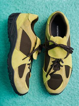 NEGATIVETHREE Asymmetry Sneakers [Yellow Brown]