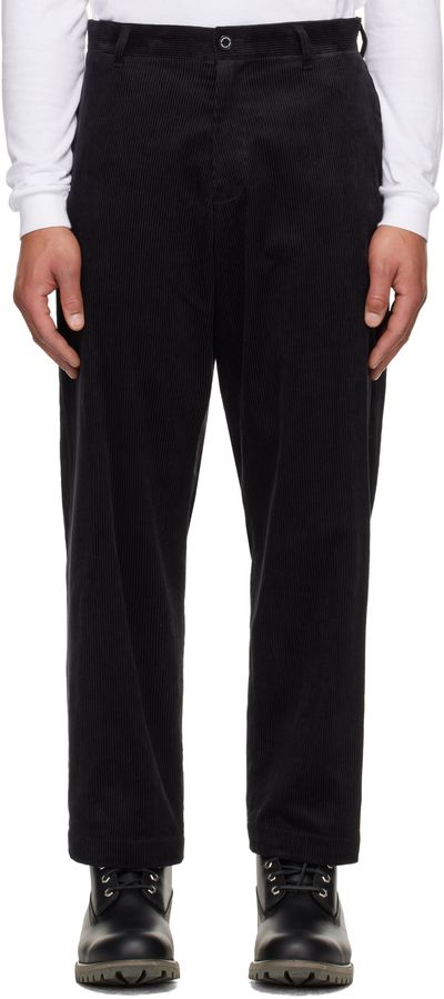 Neighborhood Neighborhood Black Corduroy Plain Trousers