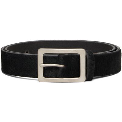 Neighborhood Neighborhood Black Hair-On Leather Belt