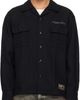 Neighborhood Neighborhood Black Herringbone Open Collar Shirt - 1