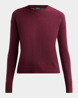 Neiman Marcus Cashmere Collection Basic Cashmere Easy Crewneck Sweater