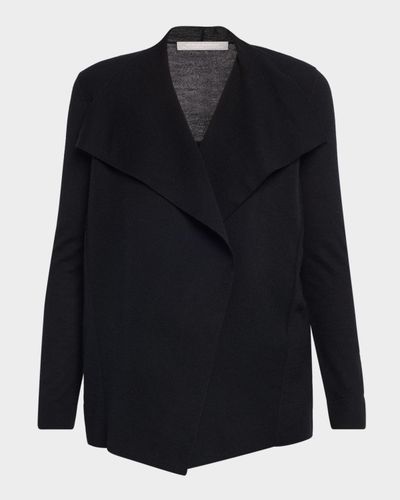 Neiman Marcus Cashmere Collection Cashmere Draped-Front Cardigan