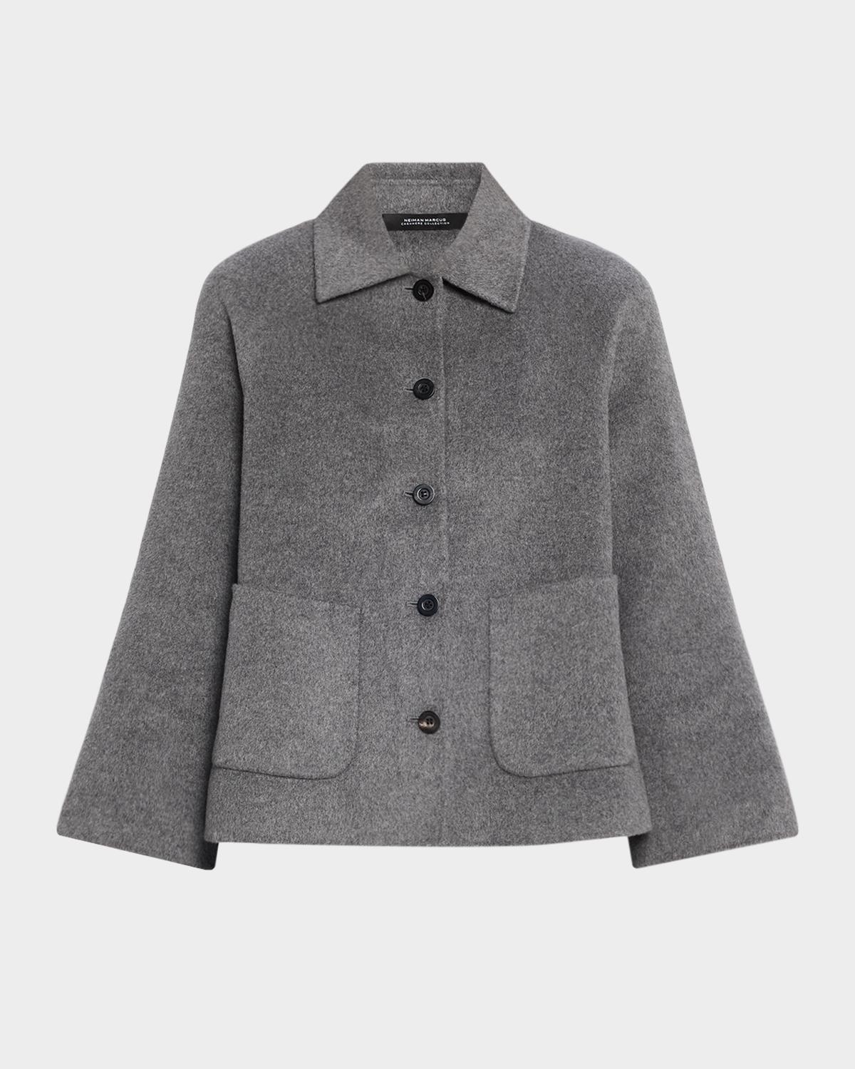 Neiman Marcus Cashmere Collection Double-Faced Cashmere Short Coat