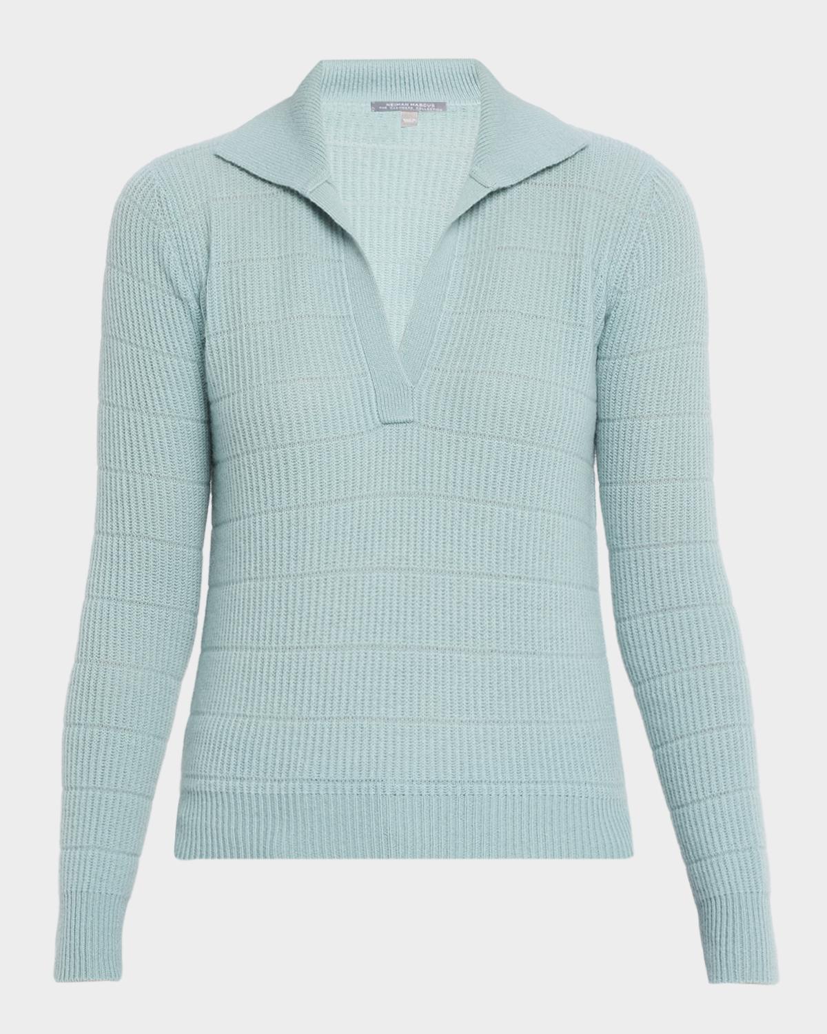 Neiman Marcus Cashmere Polo Sweater